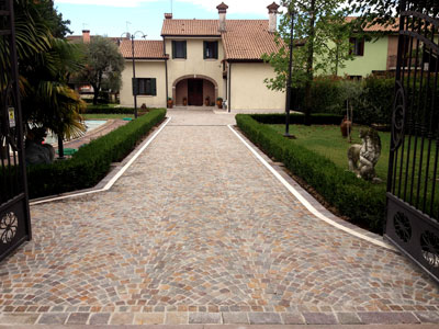 posa viale in porfido